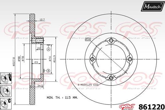 Maxtech 865217 - Disque de frein cwaw.fr