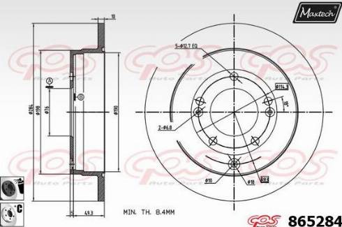 Maxtech 865284.6060 - Disque de frein cwaw.fr