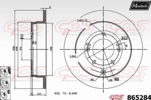 Maxtech 865284.6880 - Disque de frein cwaw.fr