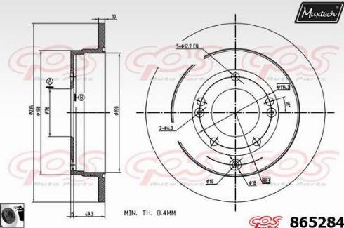 Maxtech 865284.0060 - Disque de frein cwaw.fr