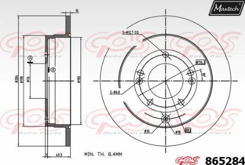 Maxtech 865284.0000 - Disque de frein cwaw.fr