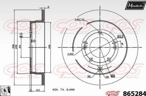 Maxtech 865284.0080 - Disque de frein cwaw.fr