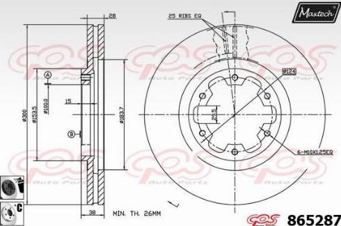 Maxtech 865287.6060 - Disque de frein cwaw.fr