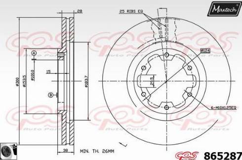 Maxtech 865287.0060 - Disque de frein cwaw.fr