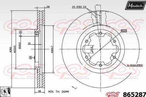 Maxtech 865287.0080 - Disque de frein cwaw.fr