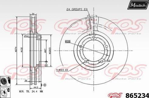 Maxtech 865234.6060 - Disque de frein cwaw.fr