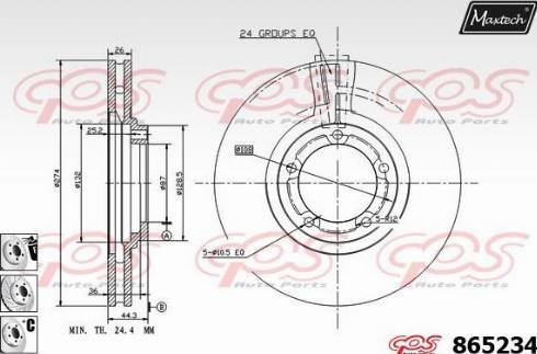 Maxtech 865234.6880 - Disque de frein cwaw.fr