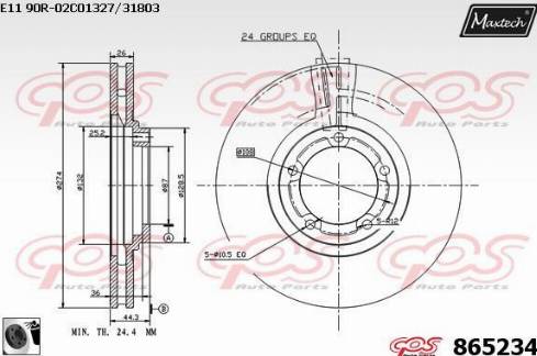 Maxtech 865234.0060 - Disque de frein cwaw.fr