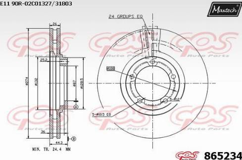 Maxtech 865234.0000 - Disque de frein cwaw.fr