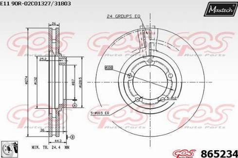 Maxtech 865234.0080 - Disque de frein cwaw.fr