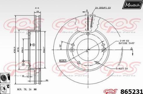 Maxtech 865231.6060 - Disque de frein cwaw.fr