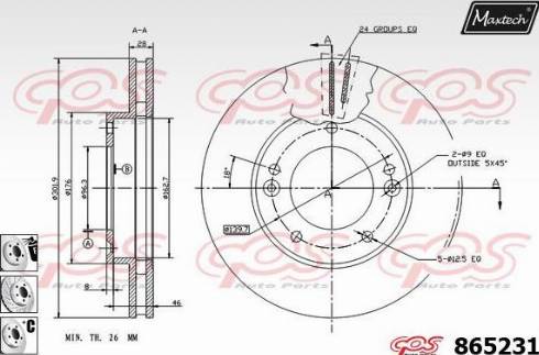 Maxtech 865231.6880 - Disque de frein cwaw.fr