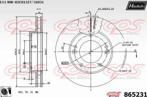 Maxtech 865231.0060 - Disque de frein cwaw.fr