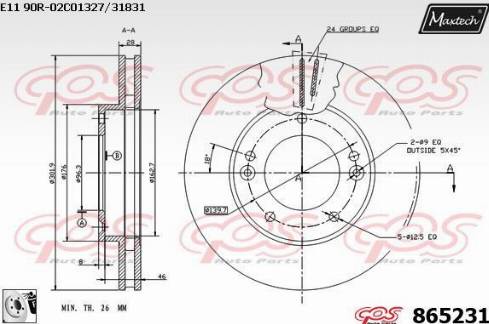 Maxtech 865231.0080 - Disque de frein cwaw.fr