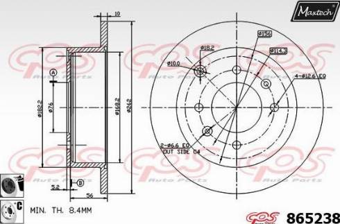 Maxtech 865238.6060 - Disque de frein cwaw.fr