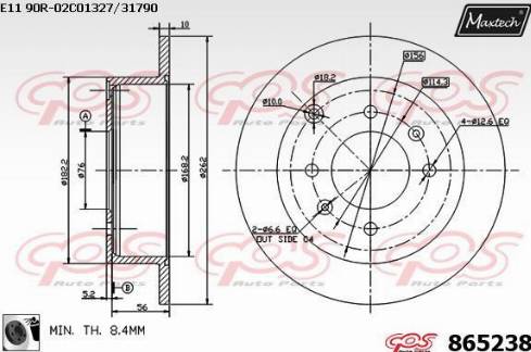 Maxtech 865238.0060 - Disque de frein cwaw.fr