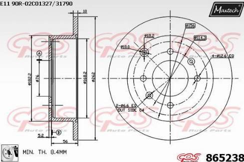 Maxtech 865238.0080 - Disque de frein cwaw.fr