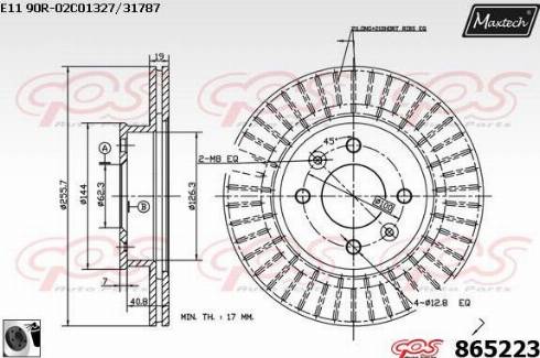 Maxtech 865223.0060 - Disque de frein cwaw.fr