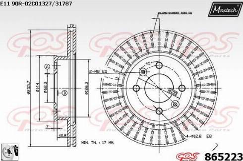 Maxtech 865223.0080 - Disque de frein cwaw.fr