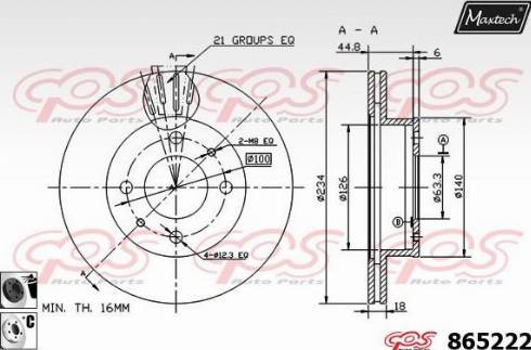 Maxtech 865222.6060 - Disque de frein cwaw.fr