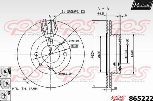 Maxtech 865222.6880 - Disque de frein cwaw.fr