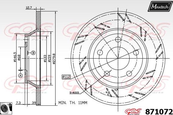 Maxtech 865222 - Disque de frein cwaw.fr