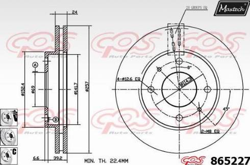 Maxtech 865227.6880 - Disque de frein cwaw.fr