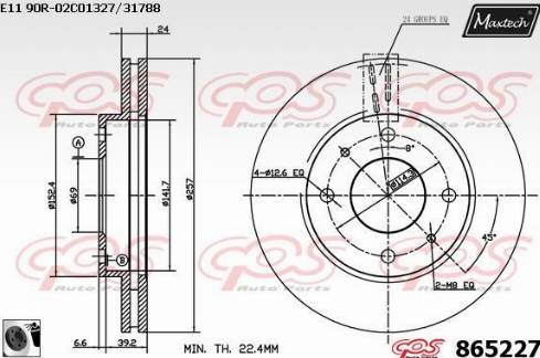 Maxtech 865227.0060 - Disque de frein cwaw.fr