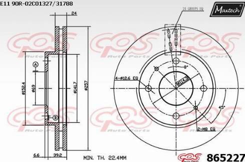 Maxtech 865227.0000 - Disque de frein cwaw.fr