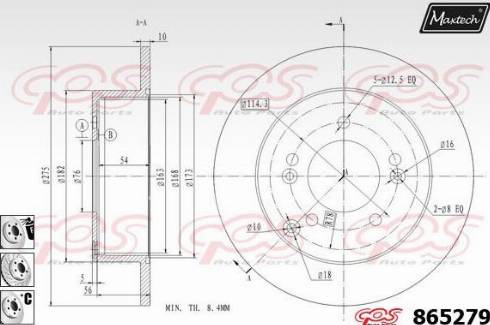 Maxtech 865279.6880 - Disque de frein cwaw.fr