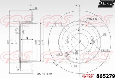 Maxtech 865279.0000 - Disque de frein cwaw.fr