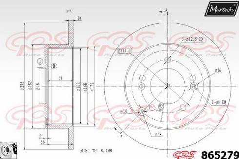 Maxtech 865279.0080 - Disque de frein cwaw.fr