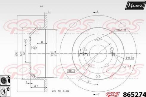 Maxtech 865274.6060 - Disque de frein cwaw.fr