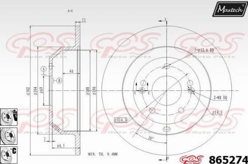 Maxtech 865274.6880 - Disque de frein cwaw.fr