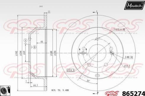 Maxtech 865274.0060 - Disque de frein cwaw.fr