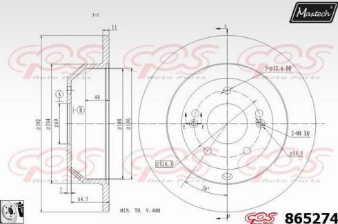 Maxtech 865274.0080 - Disque de frein cwaw.fr