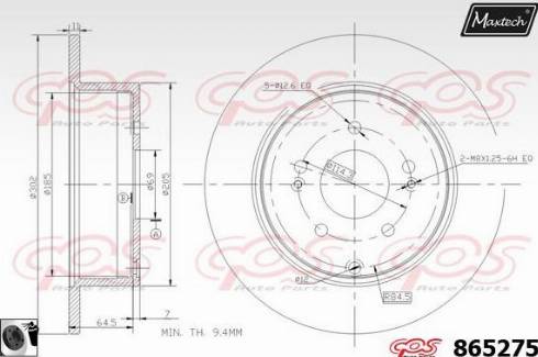 Maxtech 865275.0060 - Disque de frein cwaw.fr