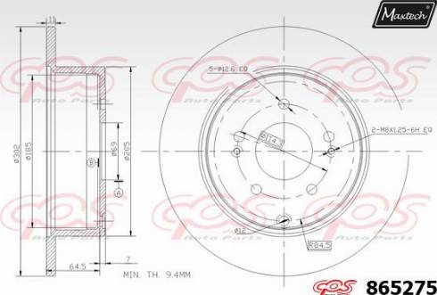 Maxtech 865275.0000 - Disque de frein cwaw.fr