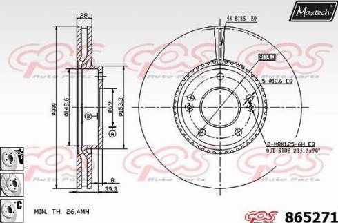 Maxtech 865271.6980 - Disque de frein cwaw.fr