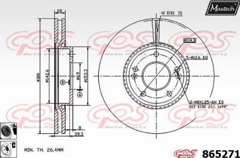 Maxtech 865271.6060 - Disque de frein cwaw.fr