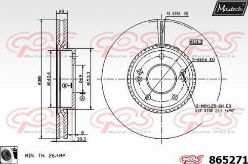 Maxtech 865271.0060 - Disque de frein cwaw.fr