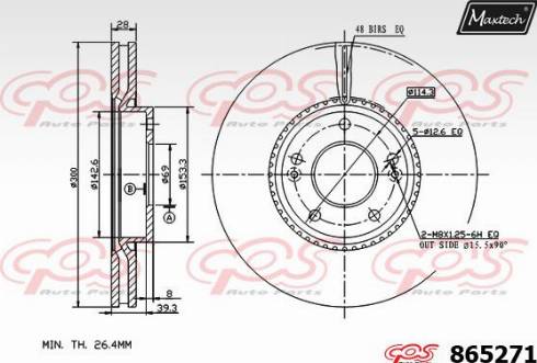 Maxtech 865271.0000 - Disque de frein cwaw.fr