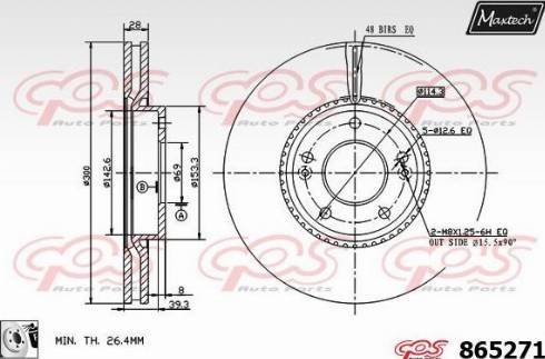 Maxtech 865271.0080 - Disque de frein cwaw.fr