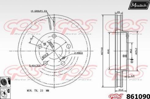 Maxtech 861090.6060 - Disque de frein cwaw.fr