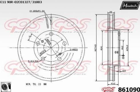 Maxtech 861090.0060 - Disque de frein cwaw.fr