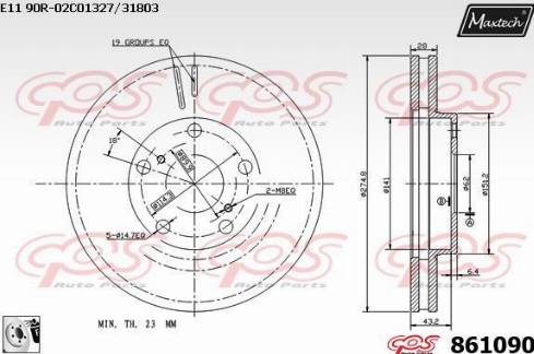 Maxtech 861090.0080 - Disque de frein cwaw.fr