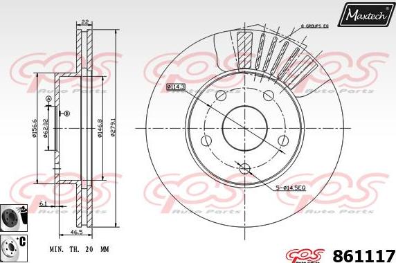 Maxtech 861090 - Disque de frein cwaw.fr