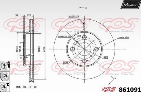 Maxtech 861091.6980 - Disque de frein cwaw.fr