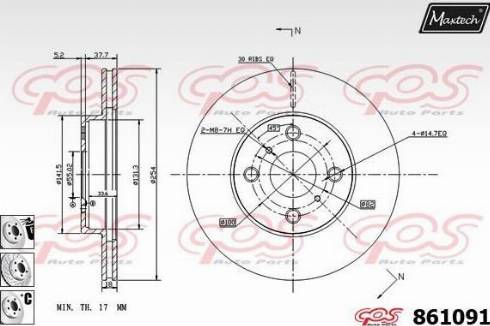 Maxtech 861091.6880 - Disque de frein cwaw.fr