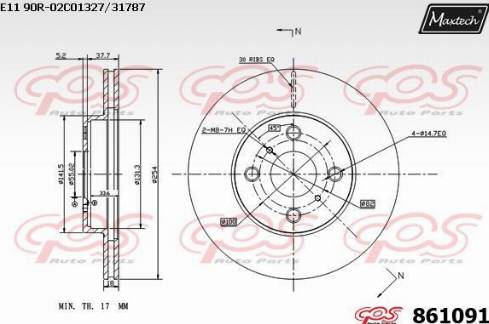 Maxtech 861091.0000 - Disque de frein cwaw.fr